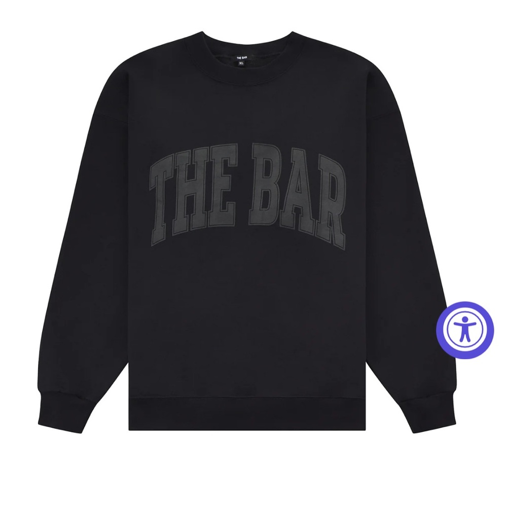 The Bar Black Varsity Sweatshirt